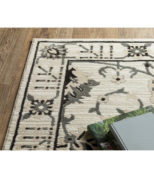 Oriental Weavers RAYLAN ray03 Ivory/Grey Rug 6'7X9'6