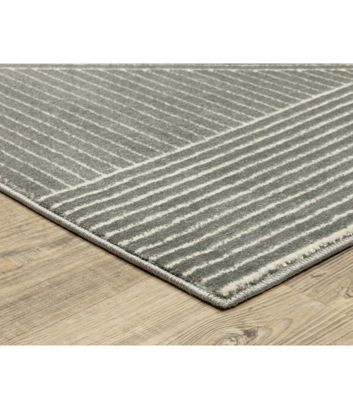 Oriental Weavers RAYLAN ray08 Grey/Ivory Rug 6'7X9'6