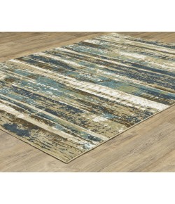 Oriental Weavers Reed Re02A Beige/ Blue 2 Ft. 3 In. X 7 Ft. 6 In. Runner Rug