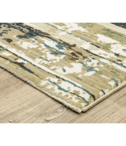 Oriental Weavers Reed Re02A Beige/ Blue 2 Ft. 3 In. X 7 Ft. 6 In. Runner Rug