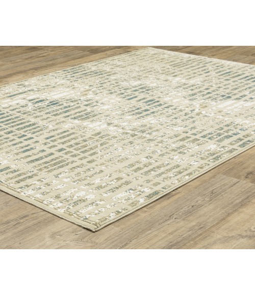 Oriental Weavers REED re12w Ivory/Blue Rug 7'10X10'10