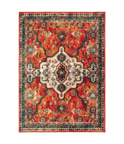 Oriental Weavers Sedona 9589A Orange/ Blue Area Rug 3 ft. 10 in. X 5 ft. 5 in. Rectangle