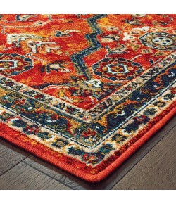 Oriental Weavers Sedona 9589A Orange/ Blue Area Rug 3 ft. 10 in. X 5 ft. 5 in. Rectangle