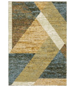 Oriental Weavers Strada Str09 Gold/ Blue Area Rug 5 ft. 3 in. X 7 ft. 3 in. Rectangle