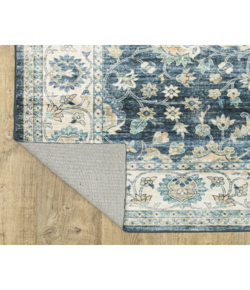 Oriental Weavers SUMTER sum02 Blue/Ivory Rug 2'X8'