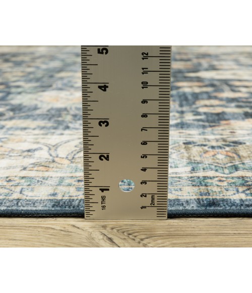 Oriental Weavers SUMTER sum02 Blue/Ivory Rug 2'X8'