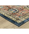Oriental Weavers SUMTER sum04 Blue/Rust Rug 2'X8'