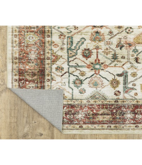 Oriental Weavers SUMTER sum05 Ivory/Red Rug 2'X8'