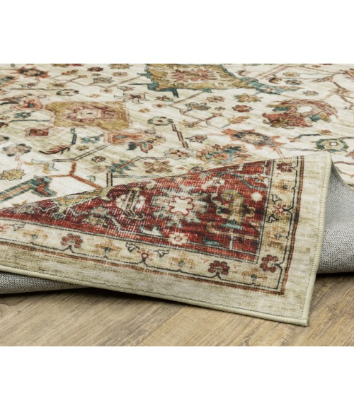 Oriental Weavers SUMTER sum05 Ivory/Red Rug 2'X8'