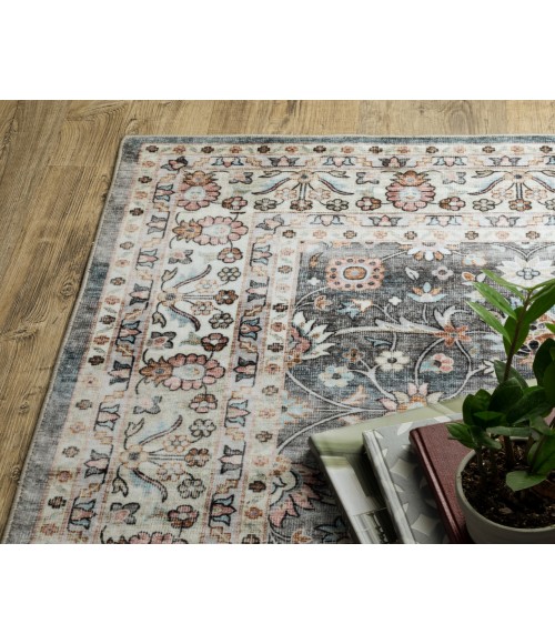Oriental Weavers SUMTER sum07 Grey/Ivory Rug 2'X8'
