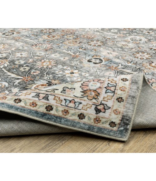 Oriental Weavers SUMTER sum07 Grey/Ivory Rug 2'X8'