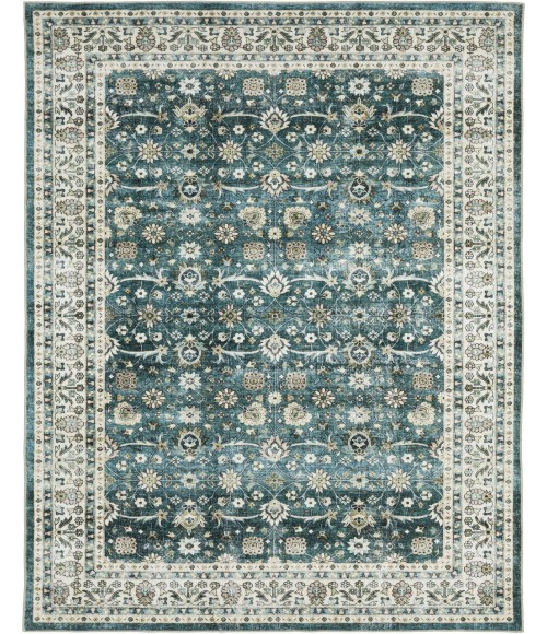 Oriental Weavers SUMTER sum08 Teal/Ivory Rug 3'6X5'6
