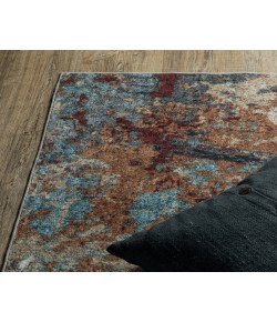 Oriental Weavers Sumter Sum13 Blue/ Rust 7 Ft. 6 In. X 10 Ft. Rectangle Rug