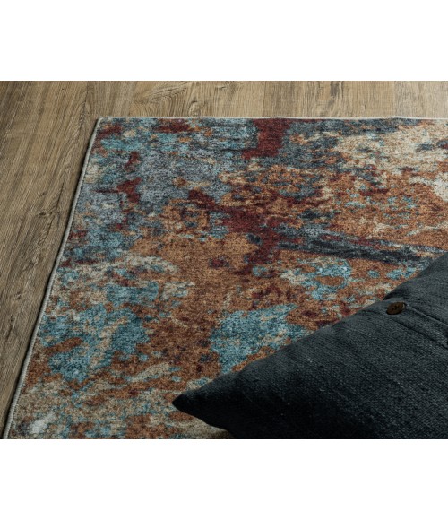 Oriental Weavers SUMTER sum13 Blue/Rust Rug 7' 6X10'