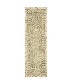 Oriental Weavers Tallavera 55606 Green/ Ivory Area Rug 2 ft. 6 in. X 8 ft. Runner