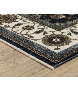 Oriental Weavers Vivian Vi03A Blue/ Ivory 3 Ft.10 In. X 5 Ft. 5 In. Rectangle Rug