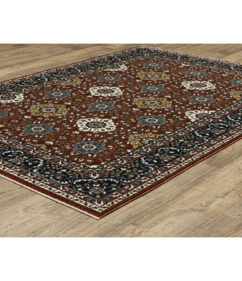 Oriental Weavers VIVIAN vi04b Red/Navy Rug 2' 3X7' 6