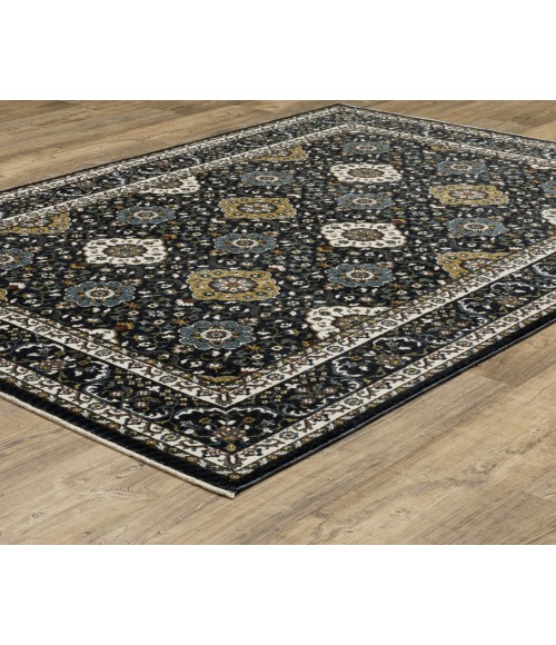 Oriental Weavers VIVIAN vi04c Navy/Gold Rug 3'10X5' 5