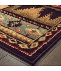 Woodlands Area Rug Oriental Weavers Area Rug Woodlands 1041C Black 1'10" X 7' 6" Runner