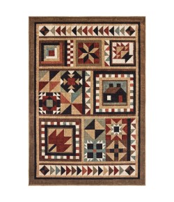 Oriental Weavers Woodlands 9596A Brown/ Multi Area Rug 3 ft. 10 in. X 5 ft. 5 in. Rectangle