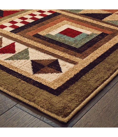 Woodlands Area Rug Oriental Weavers Area Rug Woodlands 9596A Brown 1'10" X 7' 6" Runner