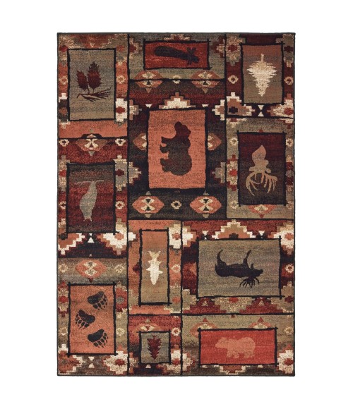 Woodlands Area Rug Oriental Weavers Area Rug Woodlands 9601D Brown 7'10" X 10'
