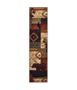 Oriental Weavers Woodlands 9649A Brown/ Rust Area Rug 3 ft. 10 in. X 5 ft. 5 in. Rectangle