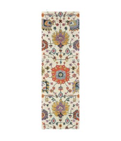 Oriental Weavers Zahra 75502 Ivory/ Orange Area Rug 2 ft. 6 in. X 8 ft. Runner
