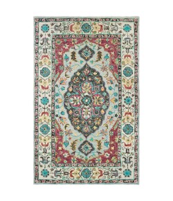 Oriental Weavers Zahra 75504 Grey/ Pink Area Rug 5 ft. X 8 ft. Rectangle