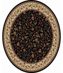 Radici Como 1593/1115/Black 5'3 Round Area Rug