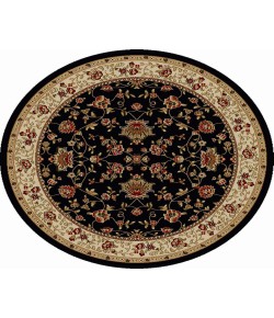 Radici Como 1597/1415/Black 5'3 Round Area Rug