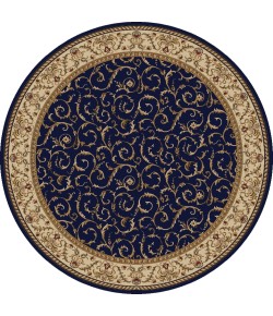 Radici Como 1599/1555/Navy 5'3 Round Area Rug