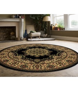 Radici Castello 1191/2255/Black 5'3 Round Area Rug