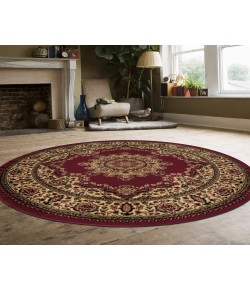 Radici Castello 1191/2215/Burgundy 5'3 Round Area Rug