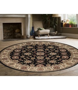 Radici Como 1592/1015/Black 5'3 Round Area Rug