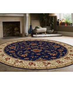 Radici Como 1597/1455/Navy 5'3 Round Area Rug