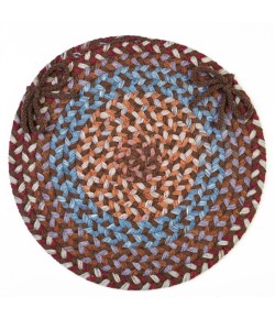 Rhody Astoria Walnut AS32 15 in. X 15 in. Chair Pad Set-of-4 Braided Rug