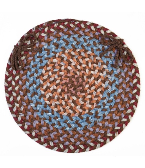 Rhody Astoria Walnut AS32 15 in. X 15 in. Chair Pad Set-of-4 Rug