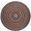 Rhody Astoria Walnut AS32 4 ft. X 4 ft. Round Braided Rug
