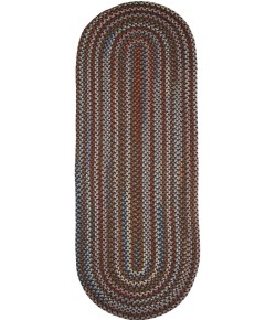 Rhody Astoria Walnut AS32 2 ft. X 4 ft. Oval Runner Braided Rug