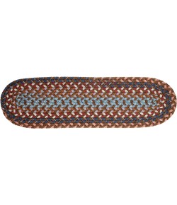 Rhody Astoria Walnut AS32 8 in. X 28 in. Stair Tread Braided Rug