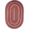 Rhody Astoria Red Velvet AS42 7 ft. X 9 ft. Oval Braided Rug