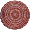Rhody Astoria Red Velvet AS42 4 ft. X 4 ft. Round Braided Rug