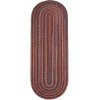 Rhody Astoria Red Velvet AS42 2 ft. X 4 ft. Oval Runner Braided Rug