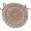 Rhody Bar Harbor Mocha BH37 15 in. X 15 in. Chair Pad Set-of-4 Braided Rug