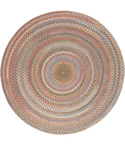Rhody Bar Harbor Mocha BH37 4 ft. X 4 ft. Round Braided Rug