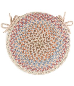 Rhody Bar Harbor Butterfield BH57 15 in. X 15 in. Chair Pad Set-of-4 Braided Rug