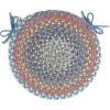 Rhody Bar Harbor Bluestone BH97 15 in. X 15 in. Chair Pad Set-of-4 Braided Rug