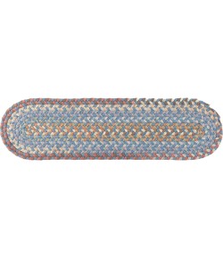 Rhody Bar Harbor Bluestone BH97 8 in. X 28 in. Stair Tread Set-of-13 Braided Rug