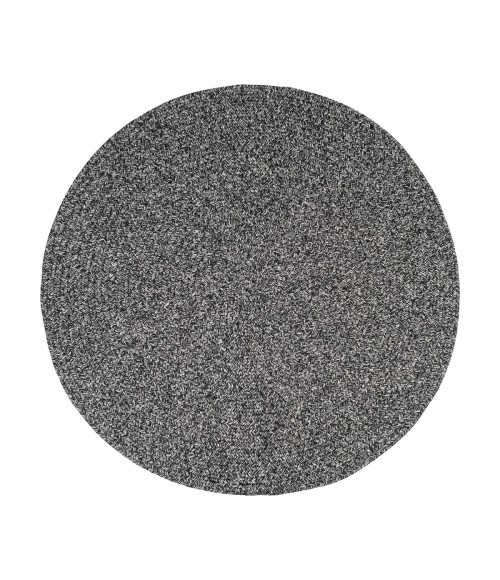 Rhody Elegance Frosty Black EG82 4 ft. X 4 ft. Round Rug